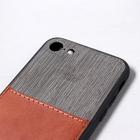 Чехол LuazON для iPhone 7/8/SE (2020), с отсеком под карты, текстиль+кожзам, коричневый - Фото 3