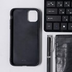 Чехол LuazON для iPhone 11, с отсеком под карты, текстиль+кожзам, коричневый - Фото 4