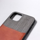 Чехол LuazON для iPhone 11 Pro, с отсеком под карты, текстиль+кожзам, коричневый - фото 51453036 Чехол LuazON для iPhone 11 Pro, с отсеком под карты, текстиль+кожзам, коричневый - фото 51453036