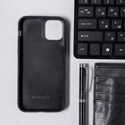 Чехол LuazON для iPhone 12/12 Pro, с отсеком под карты, текстиль+кожзам, коричневый - Фото 4