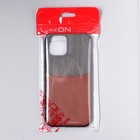 Чехол LuazON для iPhone 12/12 Pro, с отсеком под карты, текстиль+кожзам, коричневый - Фото 6
