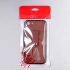 Чехол LuazON для iPhone 7/8/SE (2020), с отсеками под карты, кожзам, коричневый - Фото 6