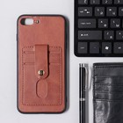 Чехол LuazON для iPhone 7 Plus/8 Plus, с отсеками под карты, кожзам, коричневый - Фото 2
