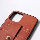 Чехол LuazON для iPhone 11 Pro, с отсеками под карты, кожзам, коричневый - фото 51453086 Чехол LuazON для iPhone 11 Pro, с отсеками под карты, кожзам, коричневый - фото 51453086