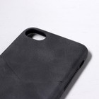 Чехол LuazON для iPhone 7/8/SE (2020), с отсеком под карты, кожзам, черный - Фото 3