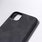 Чехол LuazON для iPhone 11, с отсеком под карты, кожзам, черный - Фото 3