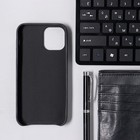 Чехол LuazON для iPhone 12/12 Pro, с отсеком под карты, кожзам, черный - Фото 4