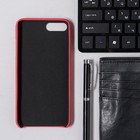 Чехол LuazON для iPhone 7 Plus/8 Plus, с отсеком под карты, кожзам, красный - Фото 4