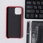 Чехол LuazON для iPhone 11 Pro, с отсеком под карты, кожзам, красный - Фото 4