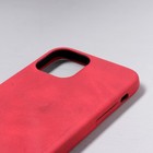 Чехол LuazON для iPhone 12/12 Pro, с отсеком под карты, кожзам, красный - Фото 3