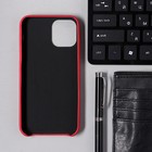 Чехол LuazON для iPhone 12/12 Pro, с отсеком под карты, кожзам, красный - Фото 4