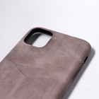 Чехол LuazON для iPhone 11, с отсеком под карты, кожзам, коричневый - Фото 3