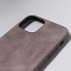 Чехол LuazON для iPhone 12/12 Pro, с отсеком под карты, кожзам, коричневый - Фото 3