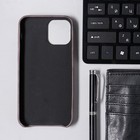 Чехол LuazON для iPhone 12/12 Pro, с отсеком под карты, кожзам, коричневый - Фото 4