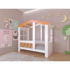 Детская кровать-чердак «Астра домик», без ящика, цвет белый / оранжевый - фото 109850674
