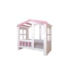 Детская кровать-чердак «Астра домик», без ящика, цвет белый / розовый - Фото 2