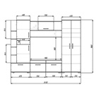 Гостиная «Денвер», 2450×470×1860 мм, цвет белый - Фото 3