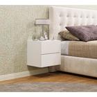 Тумба прикроватная подвесная «Элтон» №2, 400×320×360 мм, цвет белый/белый глянец МДФ - Фото 1