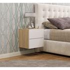 Тумба прикроватная Элтон №2 подвесная, 400х320х360, Дуб сонома/МДФ Белый глянец - Фото 1