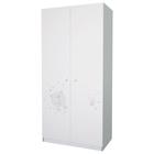 Шкаф French, двухсекционный, 190х89,8х50 см, цвет белый/серый - фото 109173232
