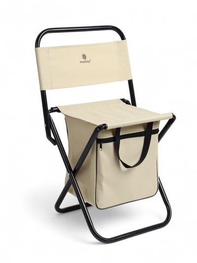 Стул туристический maclay, 28×35×58 см, до 60 кг, с сумкой, складной, со спинкой, бежевый