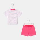 Комплект детский, цвет белый/розовый, рост 74 см - Фото 3