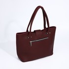 Сумка-тоут на молнии, цвет бордовый - Фото 2