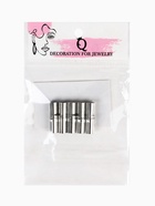 Замок-концевик магнитный, 5 шт. L=20 мм, внутренний d=6 мм, цвет серебро - Фото 6