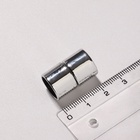 Замок-концевик магнитный, L=20 мм, d (внутренний)=12 мм, (набор 2 шт.), цвет серебро - Фото 2