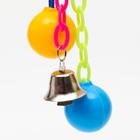 Игрушка для птиц «Погремушка», пластик, цвет МИКС - Фото 4