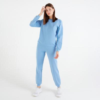 Костюм женский (свитшот, брюки) MINAKU: Casual Collection, размер 46, голубой