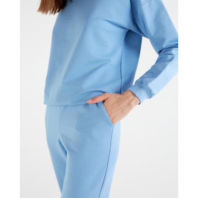 Костюм женский (свитшот, брюки) MINAKU: Casual Collection, размер 48, голубой