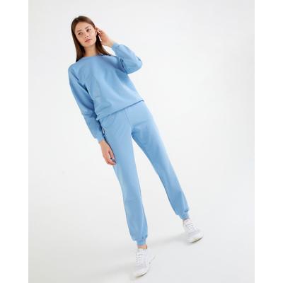 Костюм женский (свитшот, брюки) MINAKU: Casual Collection, размер 48, голубой