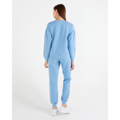 Костюм женский (свитшот, брюки) MINAKU: Casual Collection, размер 48, голубой