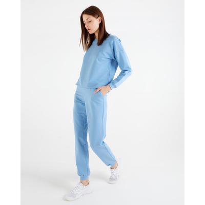 Костюм женский (свитшот, брюки) MINAKU: Casual Collection, размер 52, голубой