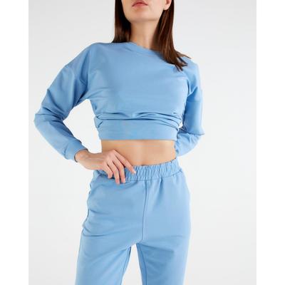 Костюм женский (свитшот, брюки) MINAKU: Casual Collection, размер 52, голубой