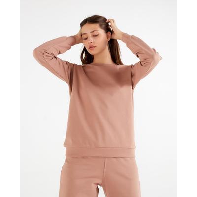 Костюм женский (свитшот, брюки) MINAKU: Casual Collection, размер 44, цвет песочный
