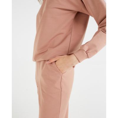 Костюм женский (свитшот, брюки) MINAKU: Casual Collection, размер 46, цвет песочный