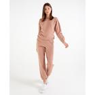 Костюм женский (свитшот, брюки) MINAKU: Casual Collection цвет песочный, размер 48 - Фото 4
