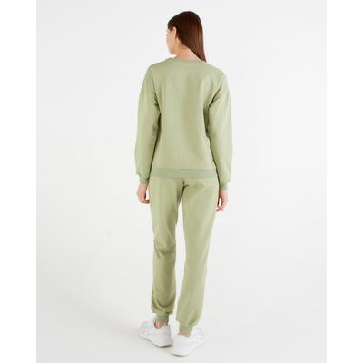 Костюм женский (свитшот, брюки) MINAKU: Casual Collection, размер 50, фисташковый