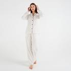 Пижама женская MINAKU: Light touch цвет белый, р-р 44 - фото 321291148