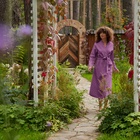 Халат вафельный женский удлинённый Экономь и Я размер 42-44, цвет лаванда, 100% хлопок, 200 г/м² - Фото 4