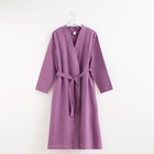 Халат вафельный женский удлинённый Экономь и Я размер 42-44, цвет лаванда, 100% хлопок, 200 г/м² - Фото 6