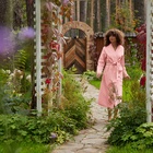 Халат вафельный женский удлинённый Экономь и Я размер 46-48, цвет пудра, 100% хлопок, 200 г/м² - Фото 5