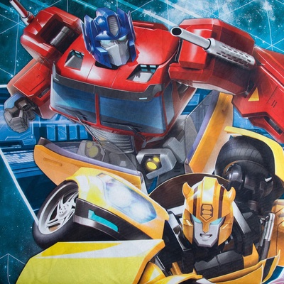 Постельное бельё 1.5 сп «Машины-роботы», 143×215 см, 150×214 см, 50×70 см-1 шт., хлопок 100%, поплин