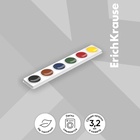 Акварель ErichKrause, 6 цветов, без кисти, мягкий пластик, экономичная упаковка, пакет с европодвесом - Фото 2