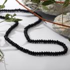 Бусы рондель «Агат чёрный», 44 см - Фото 1