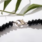 Бусы рондель «Агат чёрный», 44 см - Фото 2