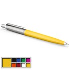 Ручка шариковая Parker Jotter Color М, корпус пластиковый, жёлтый, синие чернила, блистер - Фото 5