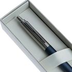 Ручка шариковая Parker Jotter XL K69 Matte Blue CT M, корпус из нержавеющей стали, синие чернила - Фото 4